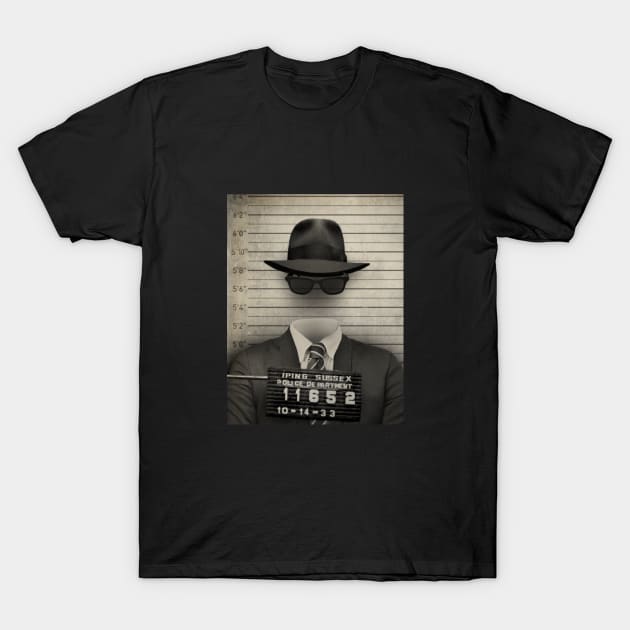 Invisible Man Mugshot by Buck Tee T-Shirt by Buck Tee